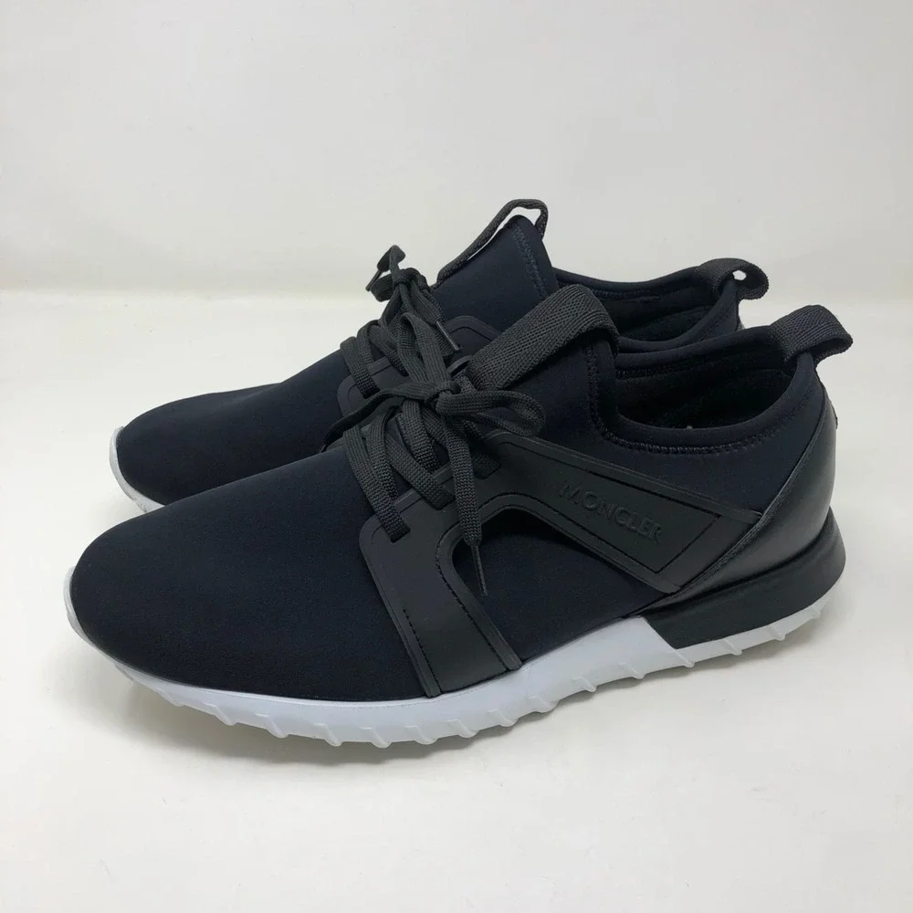 Moncler Emilien Rubber Leather Trim Neoprene Sneakers‎ Mens 41 US 8 Black